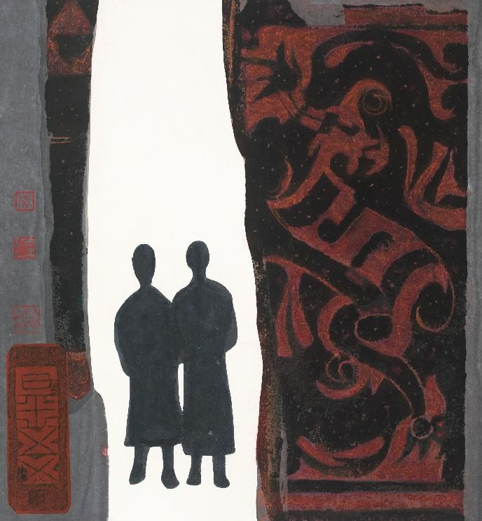 周韶华《生命之门》96cmx89cm 周韶华《生命之门》96cmx89cm