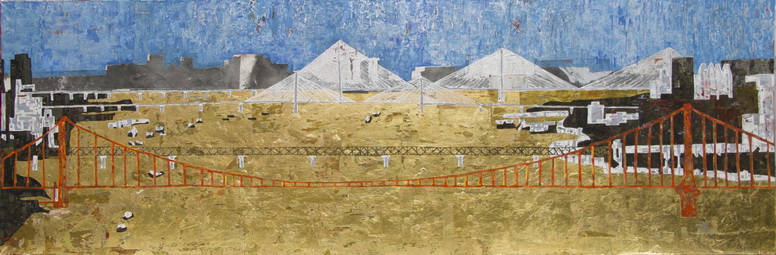 严好好《桥之城,江之韵》110cmx35cm 严好好《桥之城,江之韵》110cmx35cm