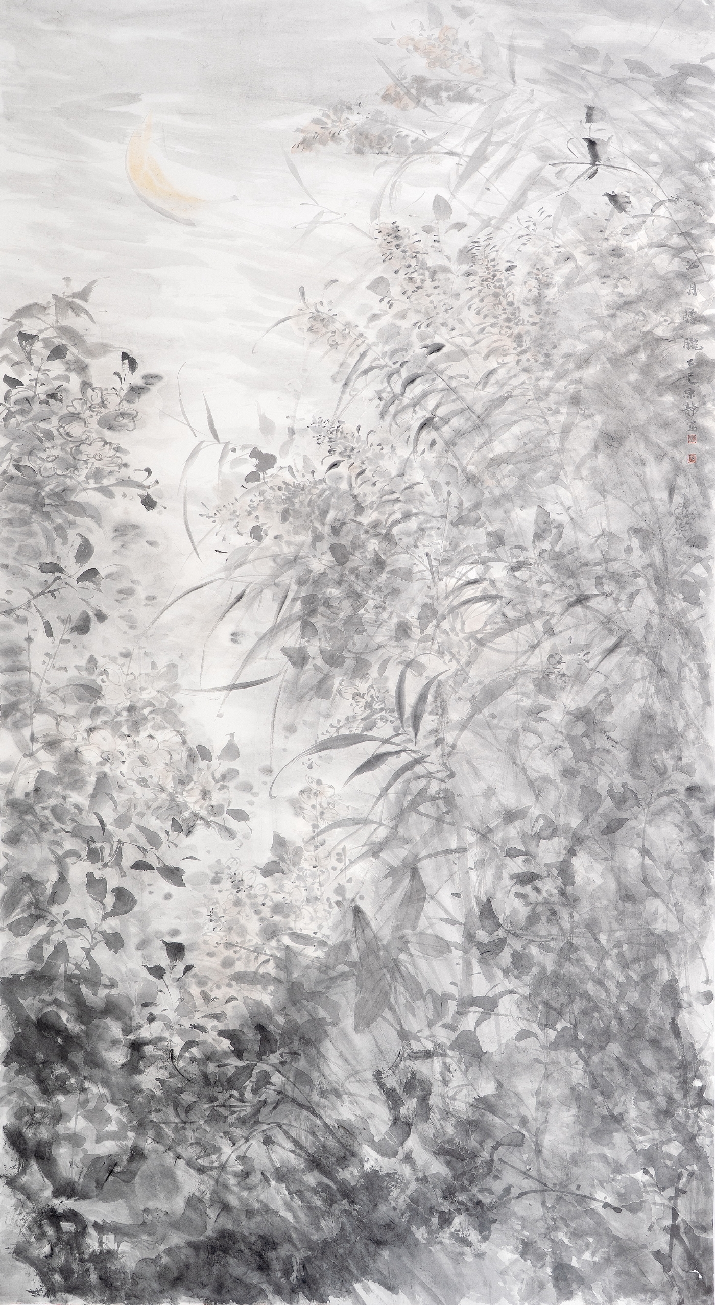 陈静《江月朦胧》180cmx96cm