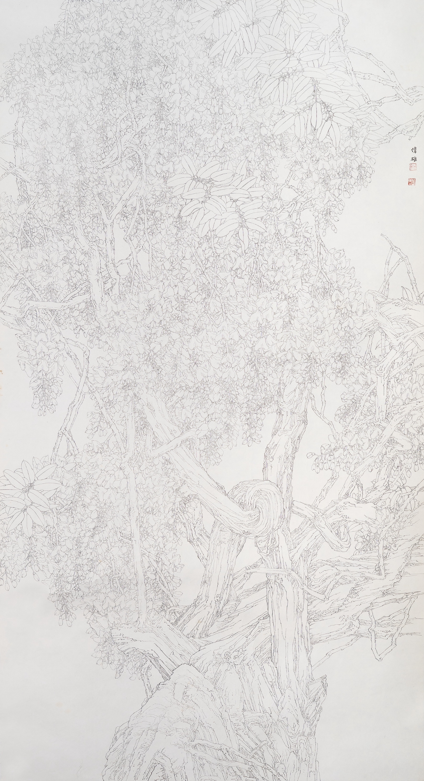 杜伟雄《紫气东来》180cmx96cm