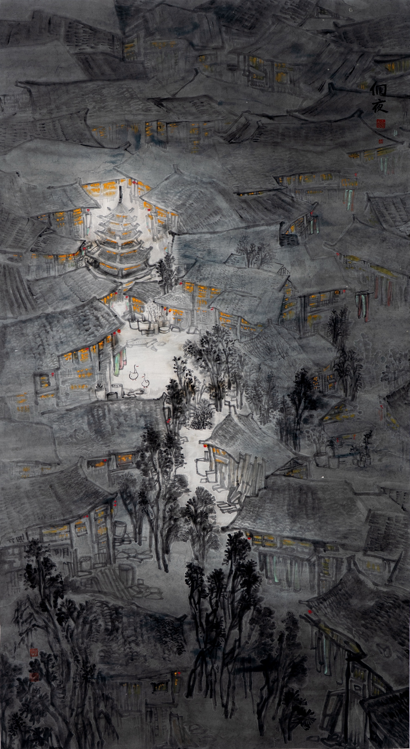 方宇《侗夜》180cmx96cm