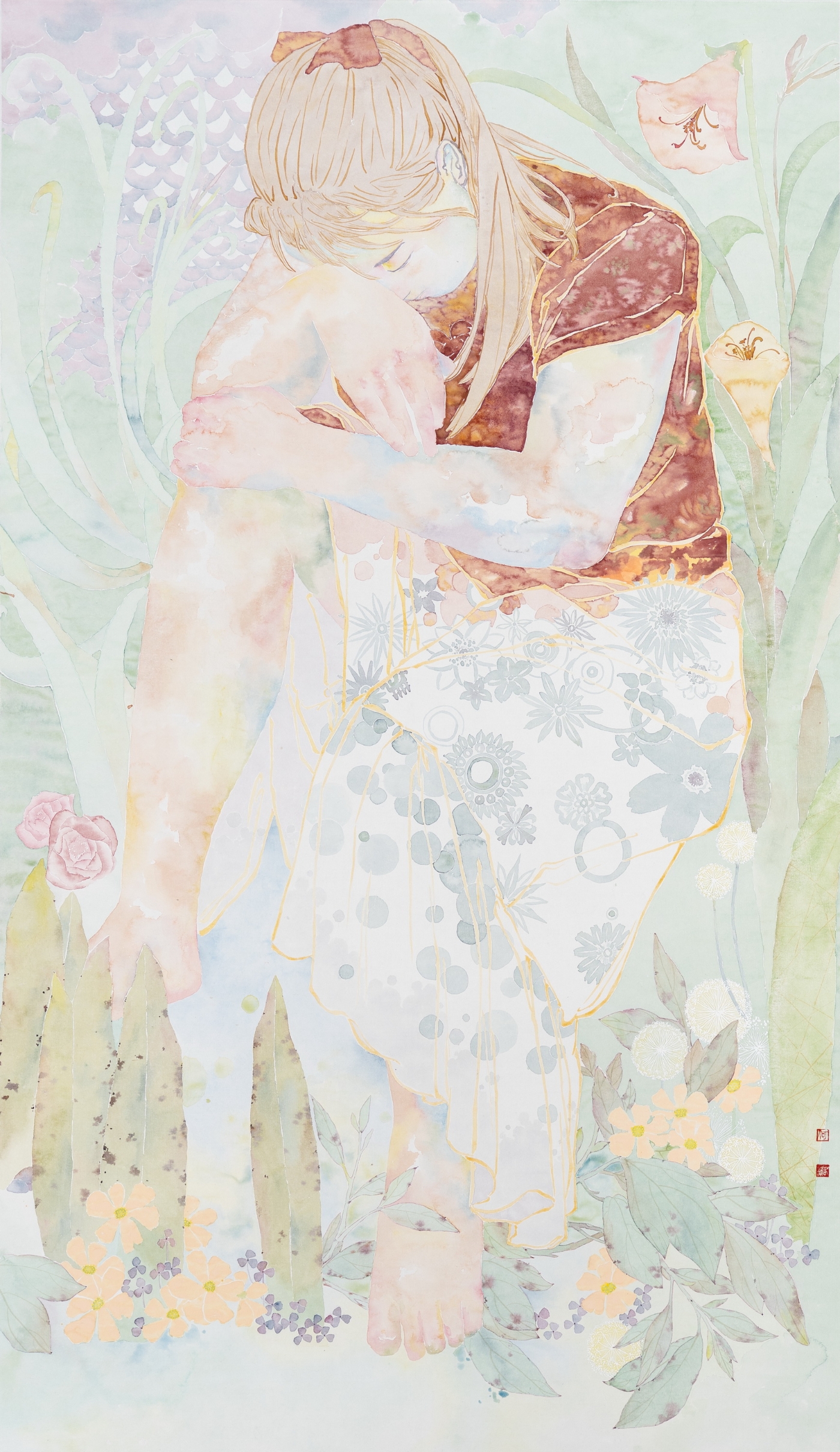 何若邻《遐思》180cmx96cm