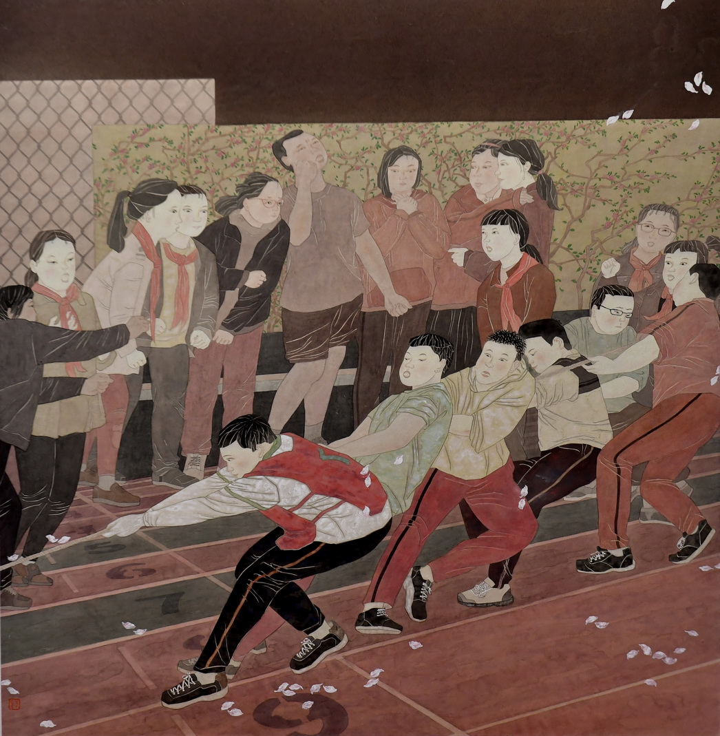 李军平《齐心协力》97cm x97cm