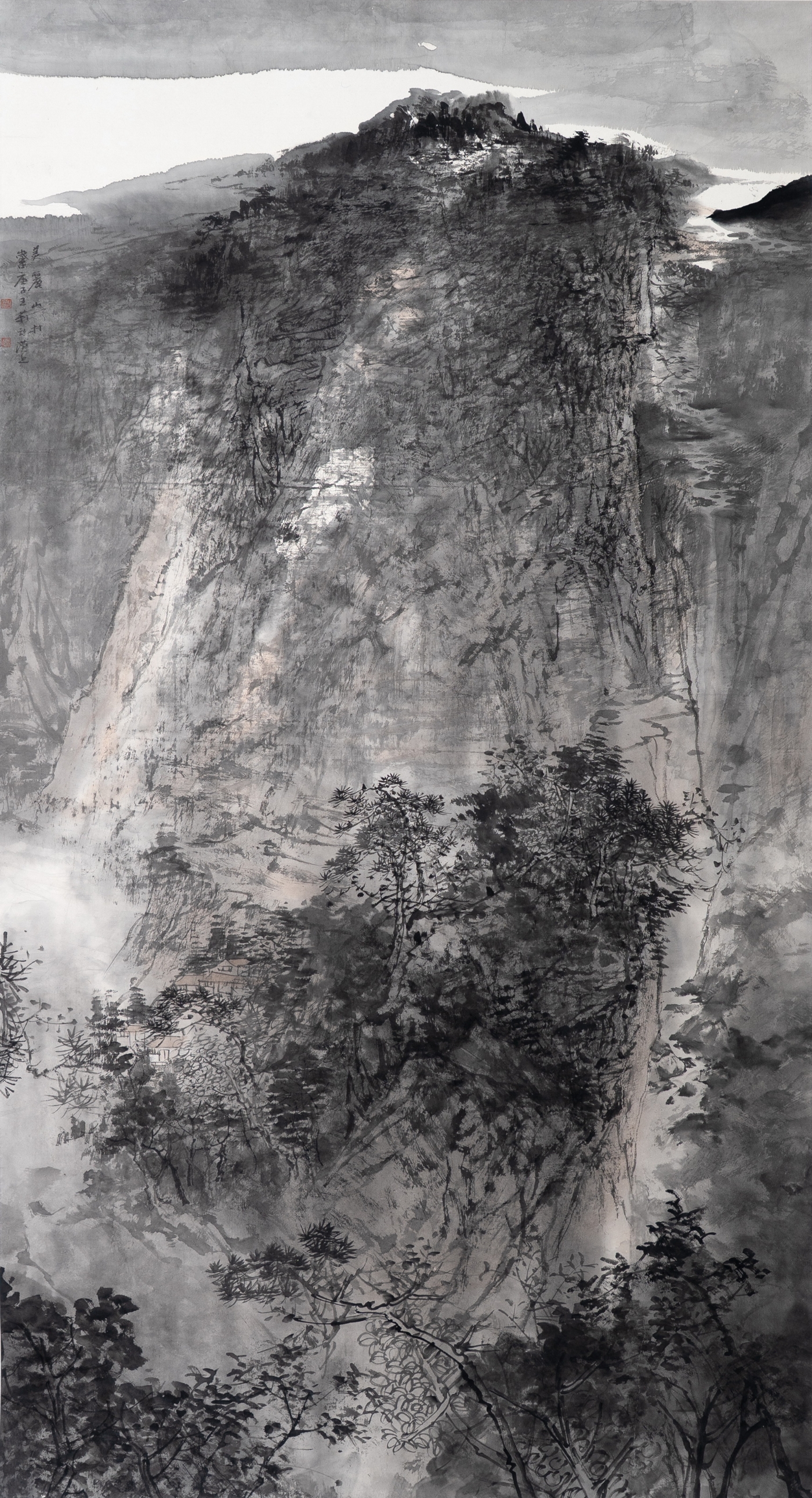 王莉《美丽山村》180cmx96cm