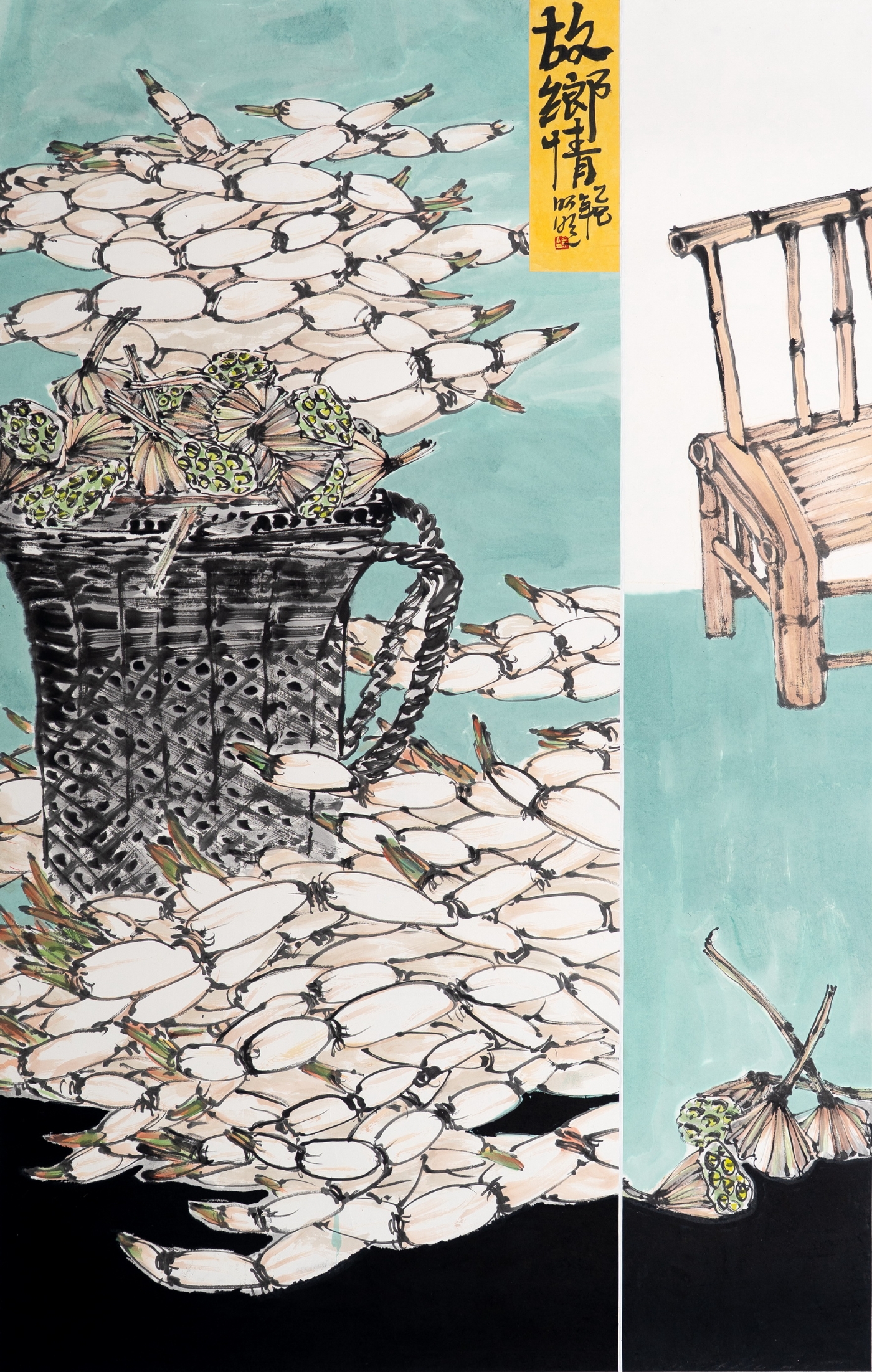 熊昕明《故乡情》170cmx98cm