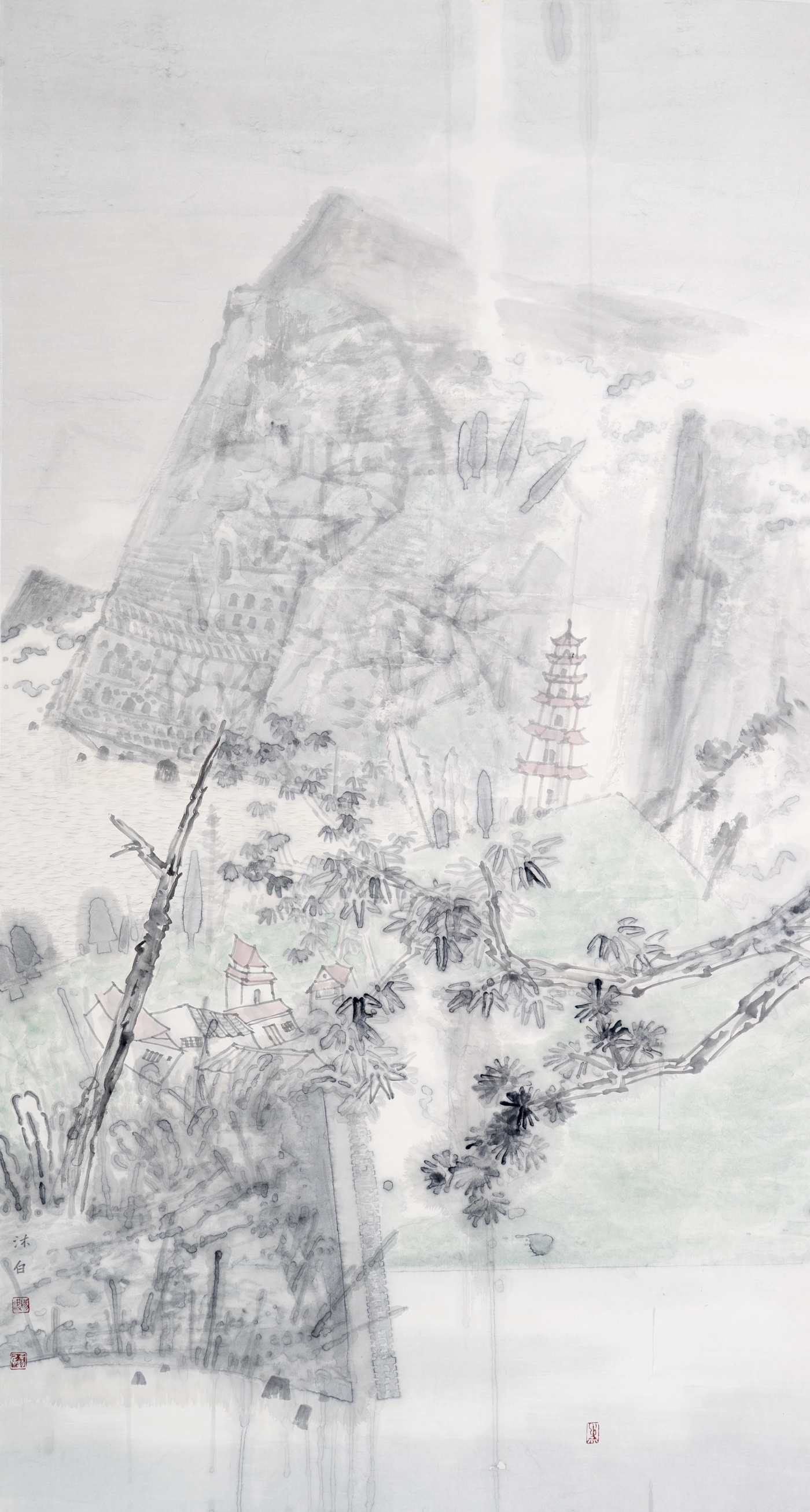 杨波 夏利《谷雨》180cmx96cm