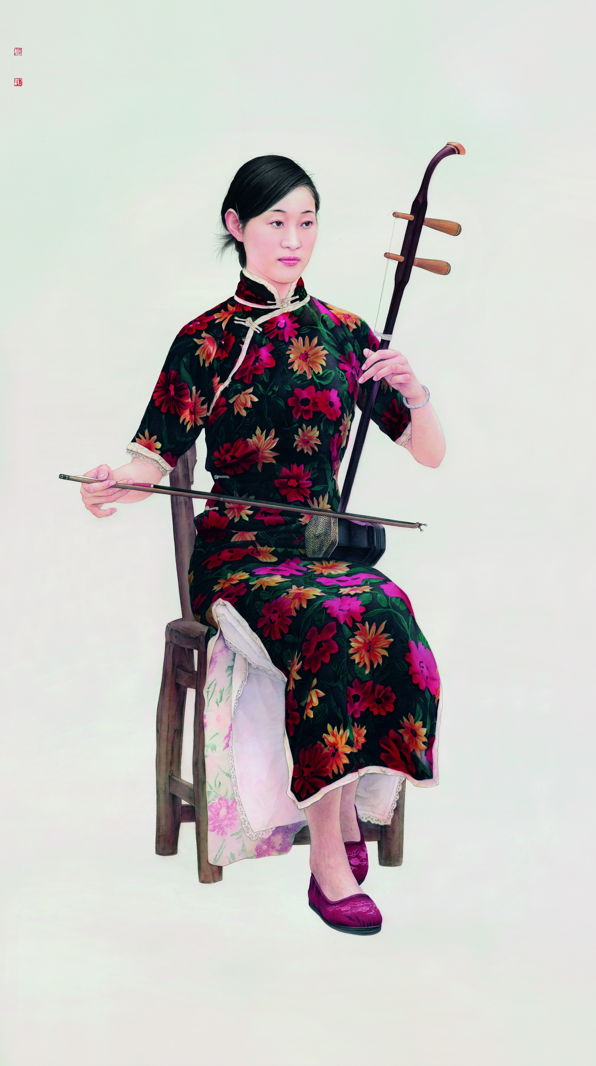 《良宵》 纸本 180cm×97cm 2016年 李乃蔚。 《良宵》 纸本 180cm×97cm 2016年 李乃蔚。