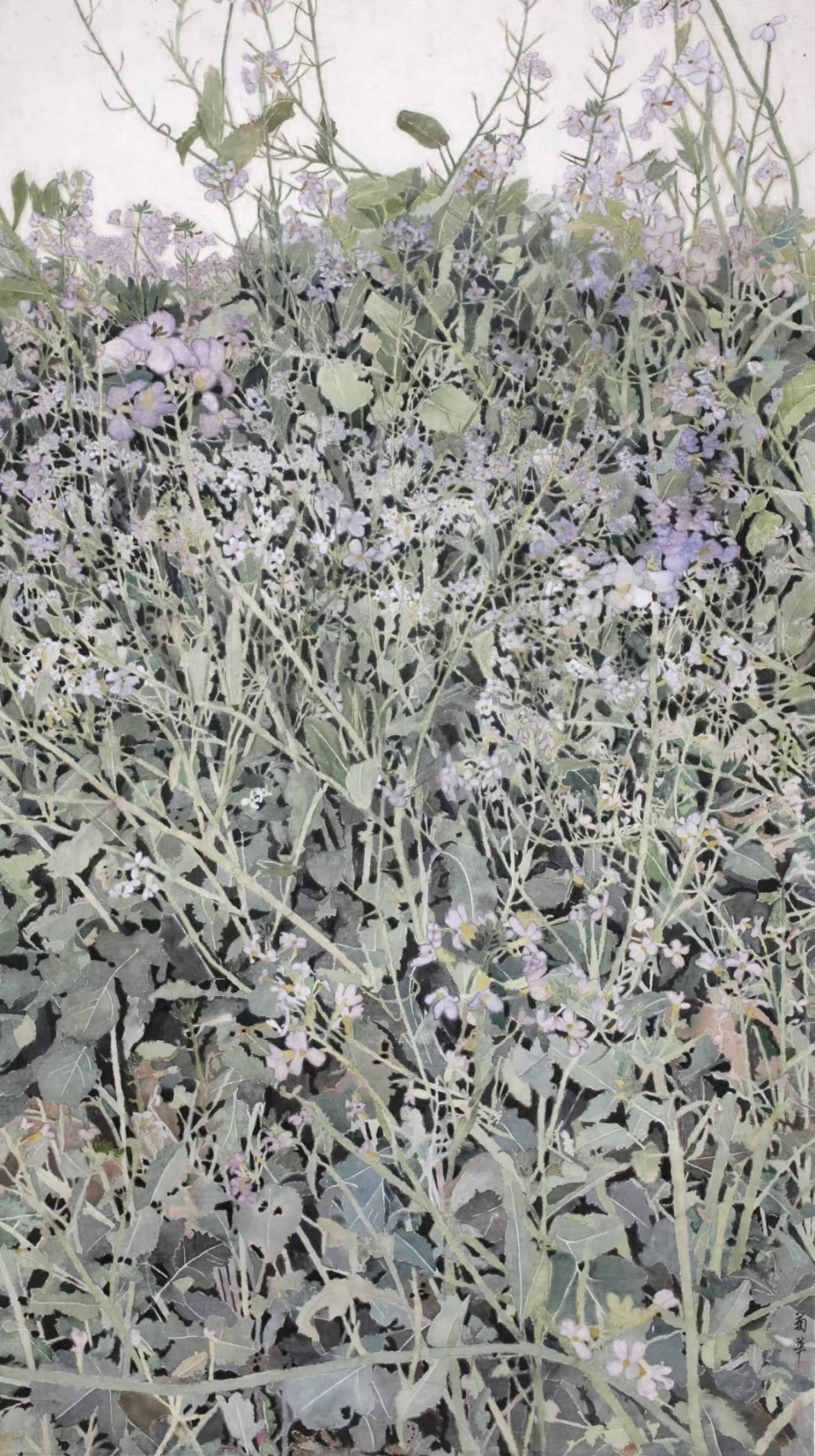 623叶菊华 绿箩霓裳 宣纸 176x97cm 623叶菊华 绿箩霓裳 宣纸 176x97cm