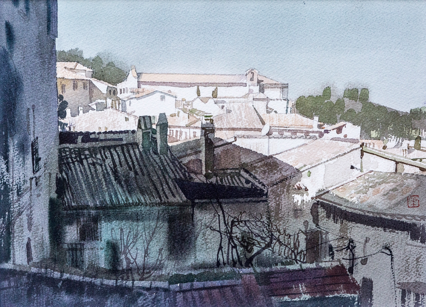 11、刘寿祥《斯普莱托的记忆之一》水彩 纸本 36×26cm 2013年 汤湖美术馆藏 11、刘寿祥《斯普莱托的记忆之一》水彩 纸本 36×26cm 2013年 汤湖美术馆藏