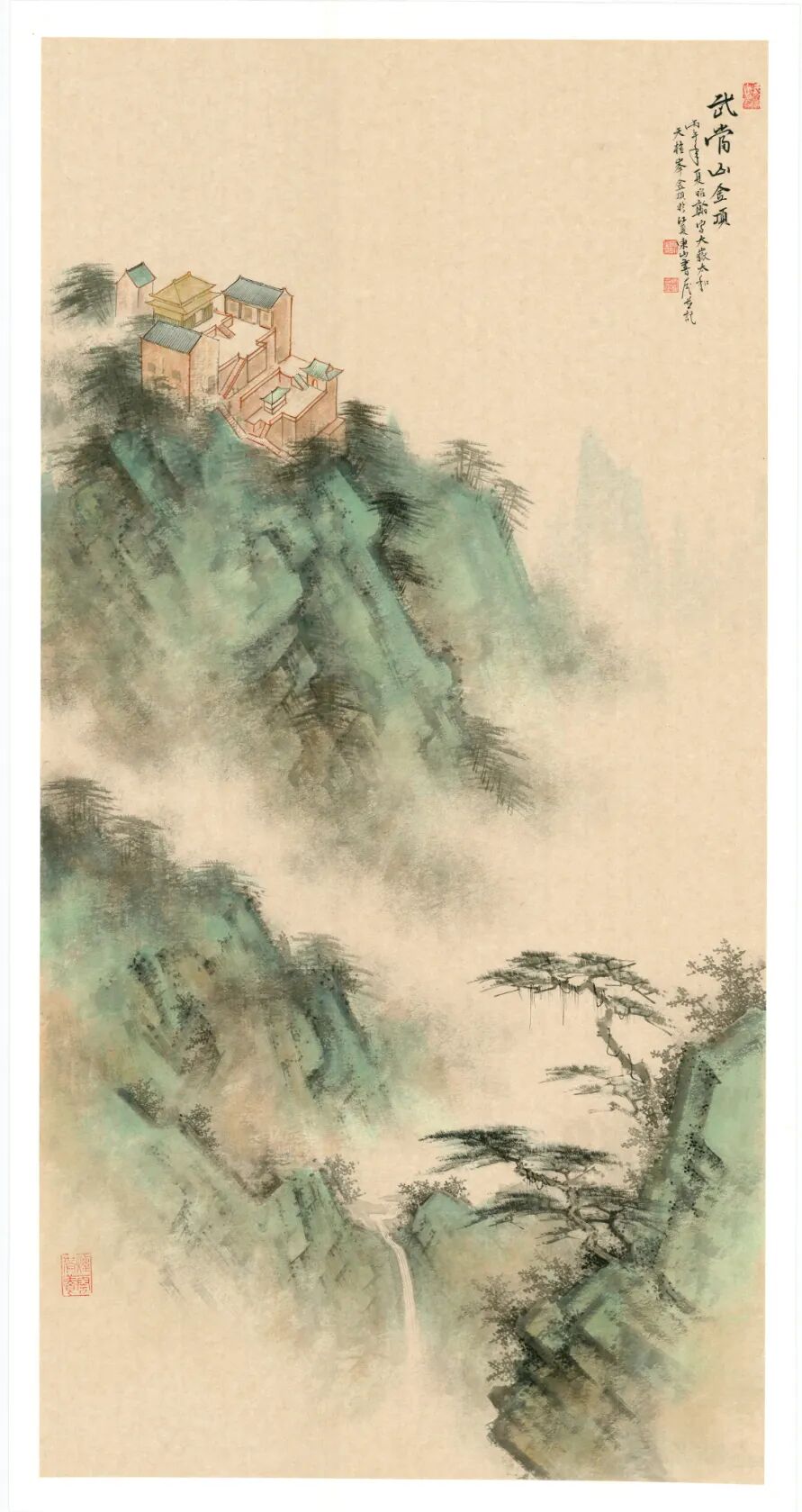 孟召汉-《武当金顶》 138x68cm 纸本设色 2026年.jpg